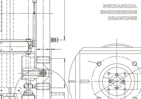 Μηχανική Κατασκευή Οργάνων Τεχνικό Αφηρημένο Υπόβαθρο Τεχνική Εικόνα Σχεδιάγραμμα Εξώφυλλο — Διανυσματικό Αρχείο