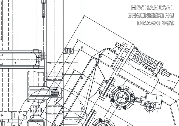 Mechanischer Instrumentenbau Technische Abstrakte Hintergründe Technische Illustration Blaupause Cover Banner — Stockvektor