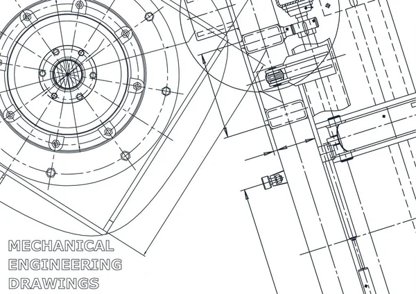 Deckel Vektor Engineering Illustration Blaupause Flyer Banner Hintergrund Instrumentenbau Zeichnungen — Stockvektor