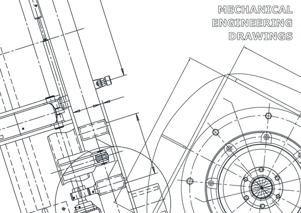 Ilustración de ingeniería vectorial. Cubierta, volante, banner, fondo — Vector de stock