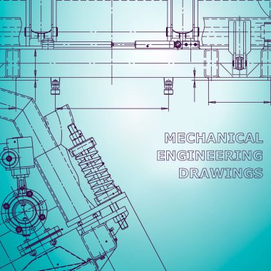 Bilgisayar destekli tasarım sistemleri. Açık mavi çizimler. Plan, diyagram, plan. Kurumsal Kimlik