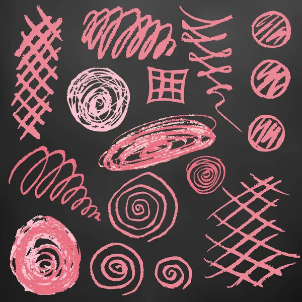 Sevimli çocuk çizimi. Simgeler, işaretler, semboller, iğneler