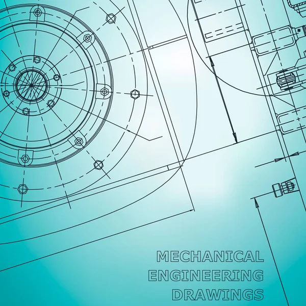 Planta Ilustração Engenharia Vetorial Capa Azul Claro Panfleto Identidade Corporativa — Vetor de Stock