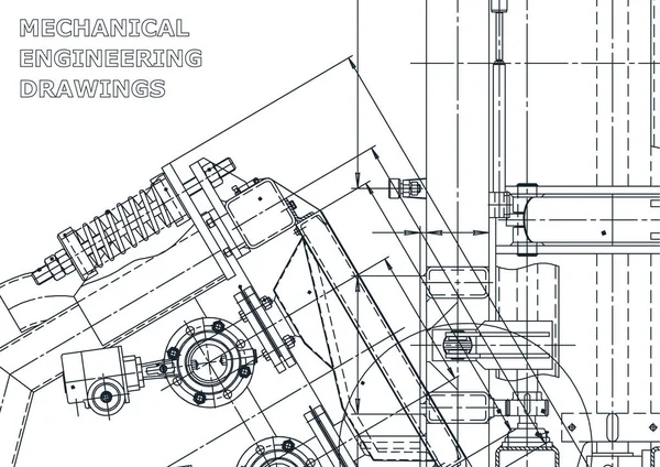 Ilustração Engenharia Vetorial Mecânica Fabricação Instrumentos Sistema Design Assistido Por —  Vetores de Stock