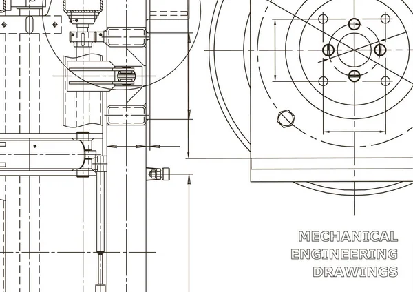Illustration Vectorielle Systèmes Conception Assistée Par Ordinateur Dessins Fabrication Instruments — Image vectorielle