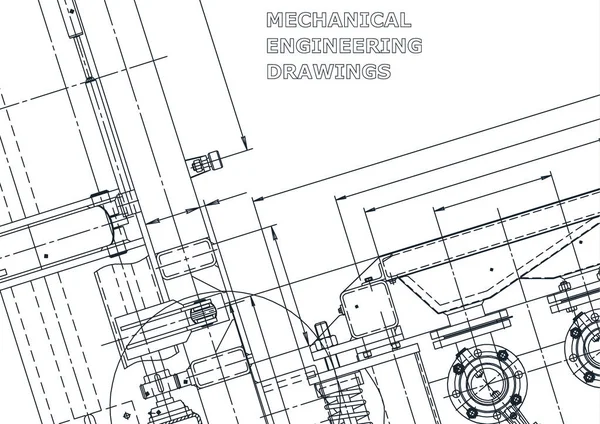 Dibujos Ingeniería Vectorial Fabricación Instrumentos Mecánicos Formación Técnica — Vector de stock