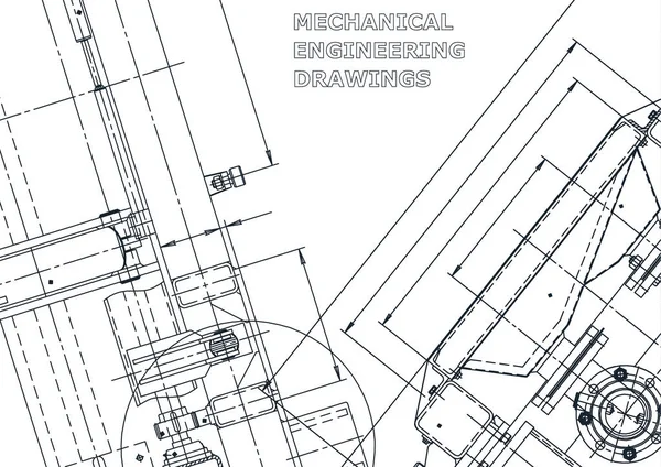 Dibujos Ingeniería Vectorial Fabricación Instrumentos Mecánicos Fondos Abstractos Técnicos — Archivo Imágenes Vectoriales