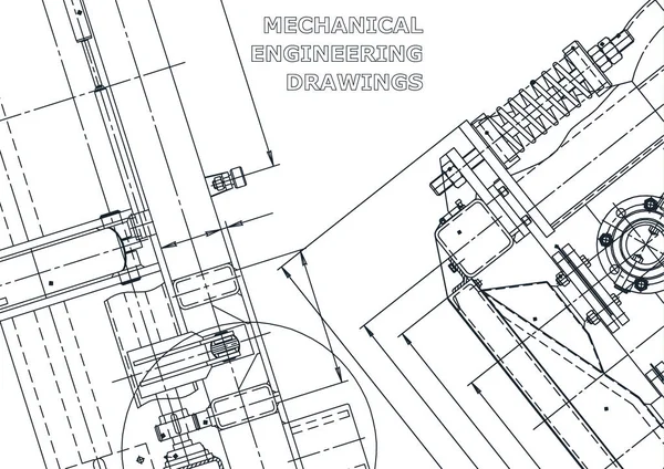 Vector Engineering Tekeningen Mechanisch Instrument Maken Technische Abstracte Achtergronden Technische — Stockvector