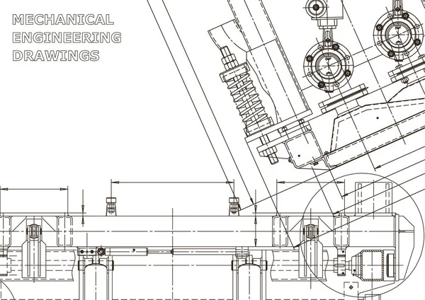 Technische Achtergrond Vector Tekening Mechanisch Instrument Maken — Stockvector