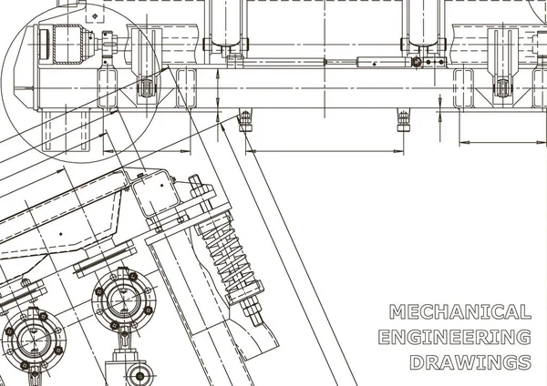 Técnico Dibujo Vectorial Fabricación Instrumentos Mecánicos — Vector de stock