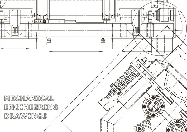 Fondos Abstractos Técnicos Dibujos Ingeniería Vectorial Fabricación Instrumentos Mecánicos — Vector de stock