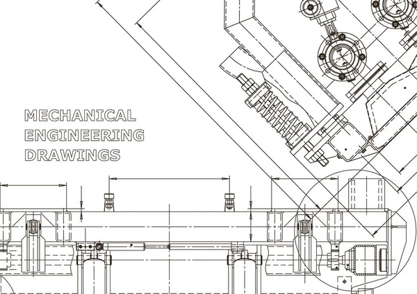 Fundos Abstratos Técnicos Desenhos Engenharia Vetorial Fabricação Instrumentos Mecânicos Ilustração —  Vetores de Stock