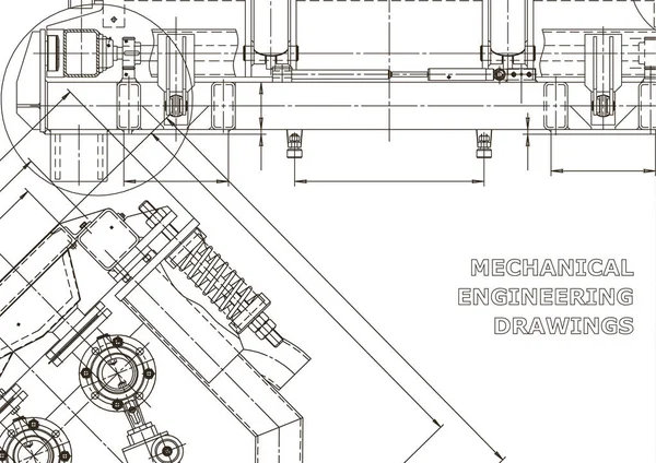 Teknik Soyut Arka Planlar Vektör Mühendisliği Çizimleri Mekanik Alet Yapımı — Stok Vektör