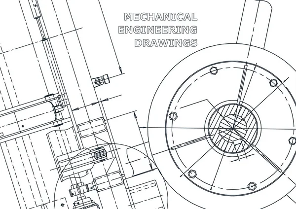 Fundos Abstratos Técnicos Desenhos Engenharia Vetorial Fabricação Instrumentos Mecânicos Ilustração —  Vetores de Stock