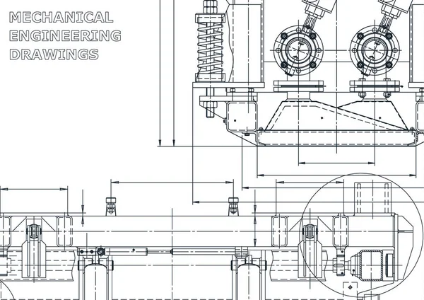 Technische Abstrakte Hintergründe Vektor Engineering Zeichnung Mechanischer Instrumentenbau — Stockvektor