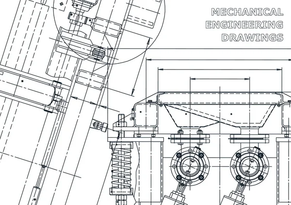 Boceto Ilustración Ingeniería Vectorial Cubierta Volante Pancarta Fondo Dibujos Para — Archivo Imágenes Vectoriales