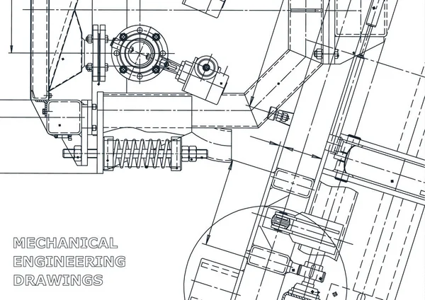 Ескіз Векторна Інженерна Ілюстрація Комп Ютерні Системи Проектування Креслення Виготовлення — стоковий вектор