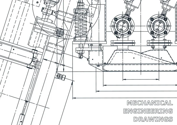 Скетч Векторная Инженерная Иллюстрация Компьютерные Системы Проектирования Рисунки Изготовлению Инструментов — стоковый вектор