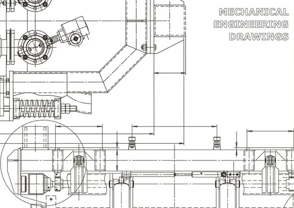 Mekaniskt Instrument Teknisk Illustration Vektor Ritningar Teknisk Abstrakt Bakgrund — Stock vektor