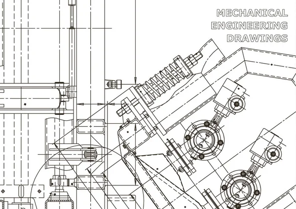 Mekaniskt Instrument Tekniska Abstrakta Bakgrunder Teknisk Illustration Blueprint Omslag Banner — Stock vektor