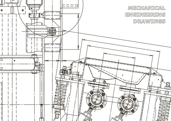 Indústria Construção Máquinas Desenhos Para Fabricação Instrumentos Sistemas Concepção Assistidos —  Vetores de Stock