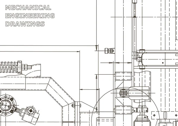 Indústria Construção Máquinas Desenho Engenharia Mecânica Desenho Fabricação Instrumentos Sistema —  Vetores de Stock