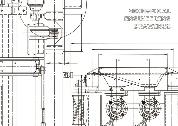 Industrie Construction Mécanique Fabrication Instruments Système Conception Assistée Par Ordinateur — Image vectorielle