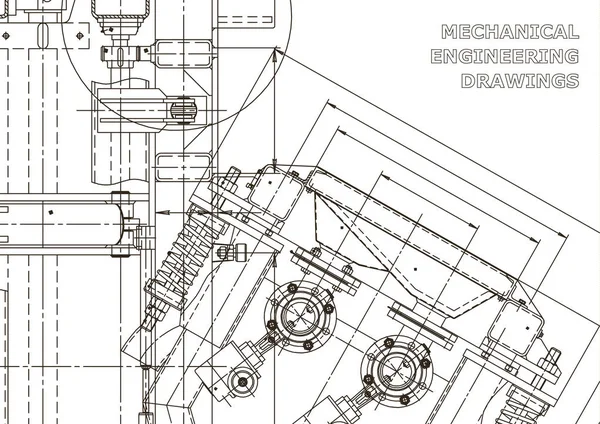 Indústria Construção Máquinas Desenhos Para Fabricação Instrumentos Sistemas Design Assistidos —  Vetores de Stock