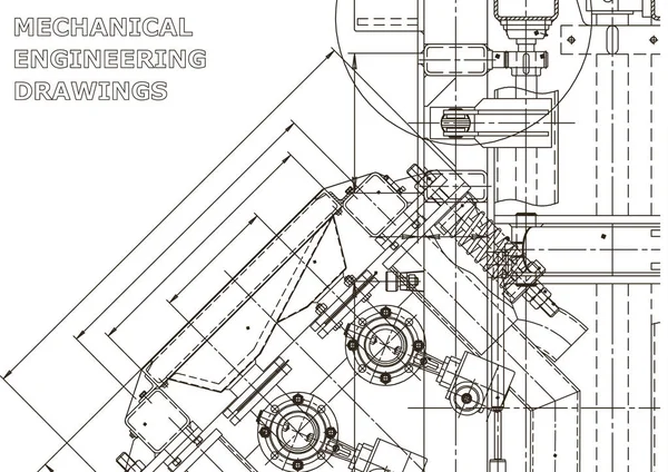 Indústria Construção Máquinas Desenhos Para Fabricação Instrumentos Sistemas Design Assistidos —  Vetores de Stock