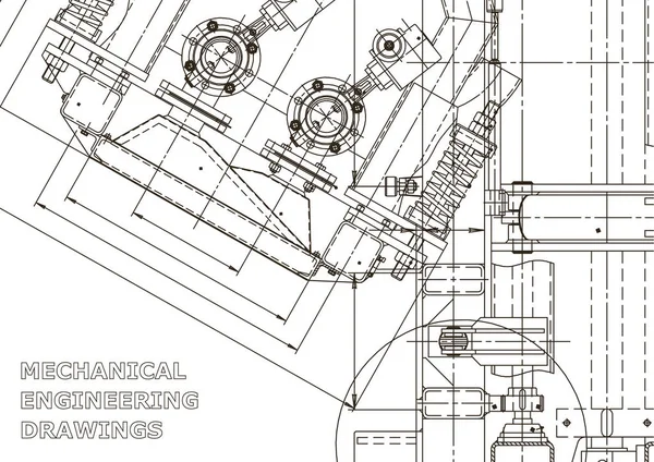 Makine Yapım Endüstrisi Alet Yapımı Çizimler Bilgisayar Destekli Tasarım Sistemleri — Stok Vektör
