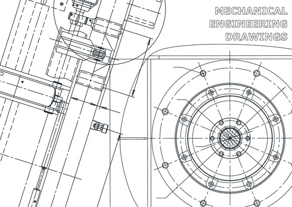 Pokrywę Ilustracja Inżynierii Wektorowej Blueprint — Wektor stockowy