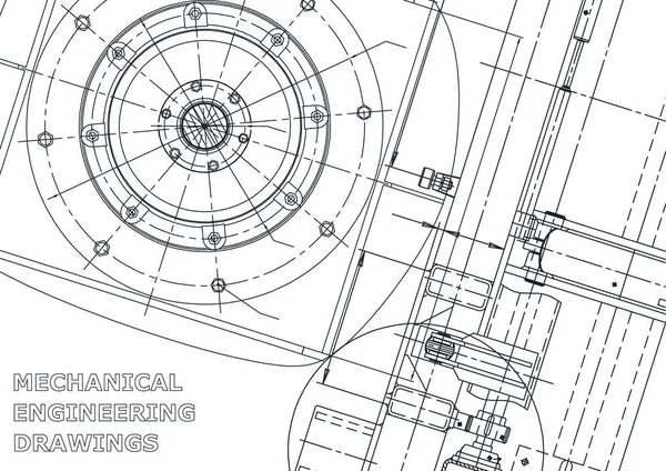 Deckel Vektor Engineering Illustration Blaupause Flyer Banner Hintergrund Instrumentenbau — Stockvektor