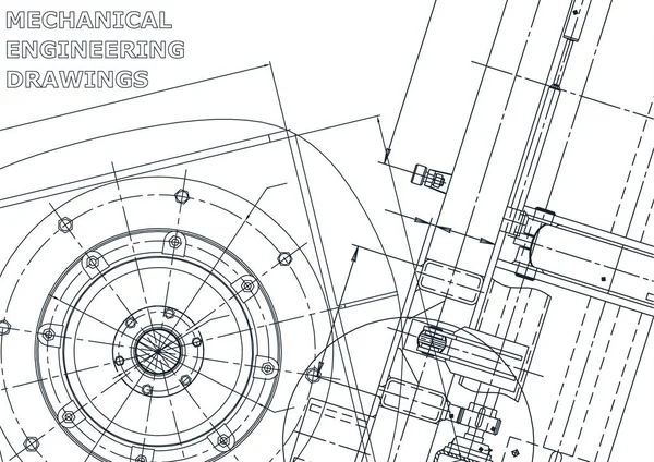 Cubierta Ilustración Ingeniería Vectorial Plano Volante Pancarta Fondo Dibujos Para — Vector de stock