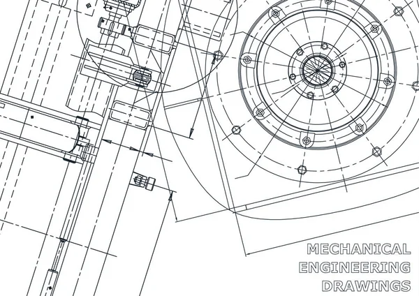 Cubierta Ilustración Ingeniería Vectorial Plano Volante Pancarta Fondo Dibujos Para — Vector de stock