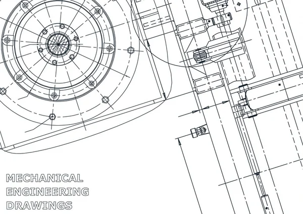 Cubierta Ilustración Ingeniería Vectorial Plano Volante Pancarta Fondo Dibujos Para — Vector de stock