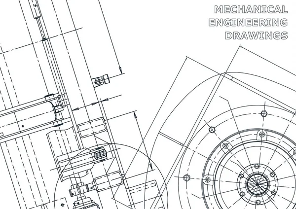 Vektor Engineering Illustration. Cover, Flyer, Banner, Hintergrund — Stockvektor