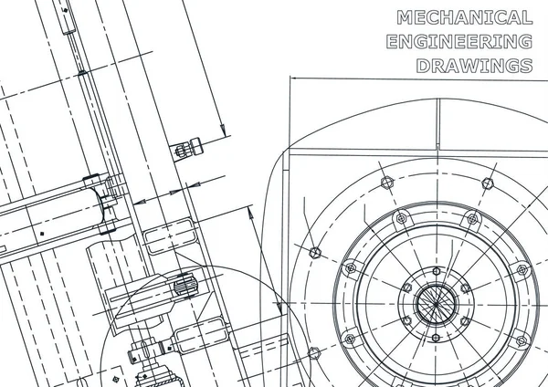 Deckel Vektor Engineering Zeichnungen Mechanischer Instrumentenbau Technische — Stockvektor