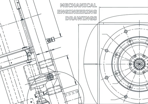 Vektor Engineering Illustration. Cover, Flyer, Banner, Hintergrund — Stockvektor