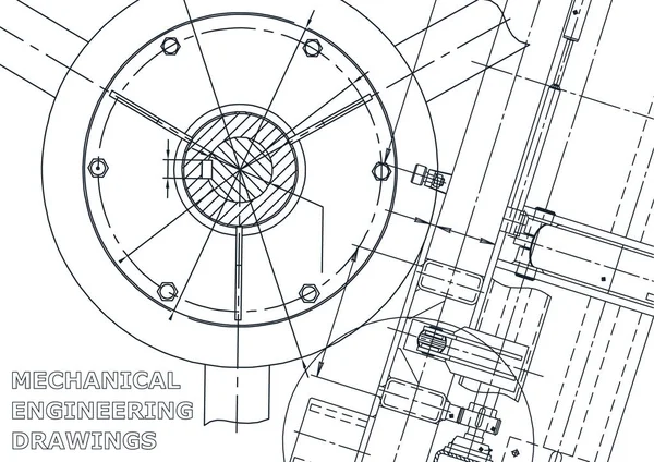Vektor Engineering Illustration. Cover, Flyer, Banner, Hintergrund — Stockvektor