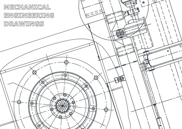 Ilustración de ingeniería vectorial. Cubierta, volante, banner, fondo — Vector de stock