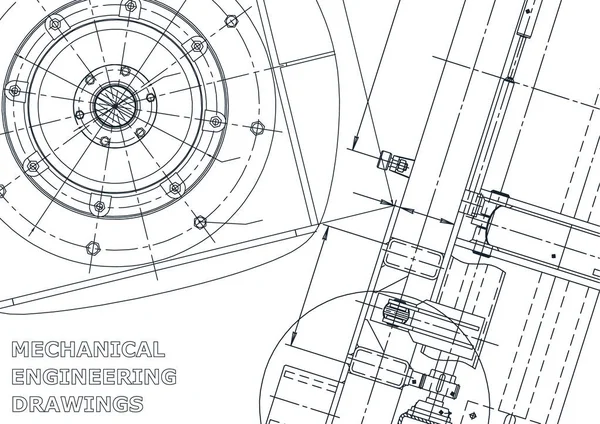 Okładka Ulotka Ilustracja Inżynierii Wektorowej Blueprint Banner Tło Rysunki Tworzenia — Wektor stockowy