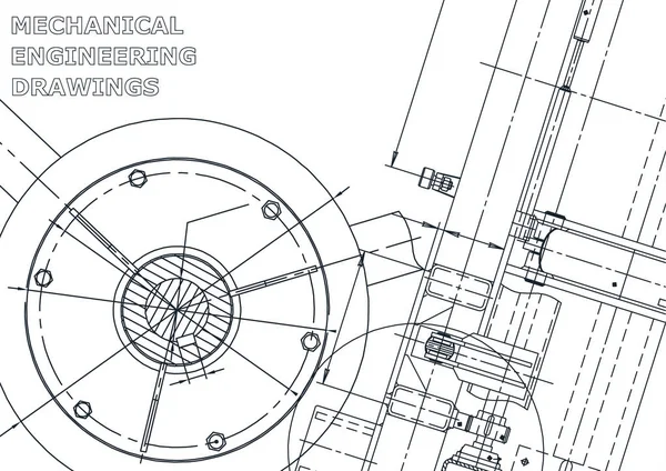 Cover Flyer Banner Vektor Engineering Illustration Blaupause Hintergrund Instrumentenbau — Stockvektor