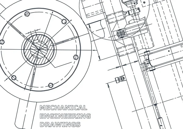 Cover Flyer Banner Vector Engineering Illustration Blueprint Background Instrument Making — Wektor stockowy