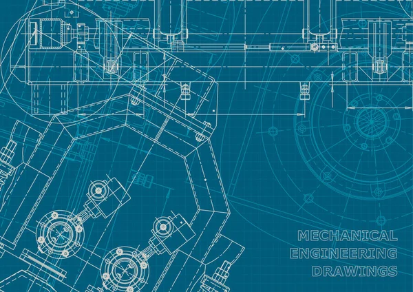 Blueprint. Corporate style. Instrument-making drawings