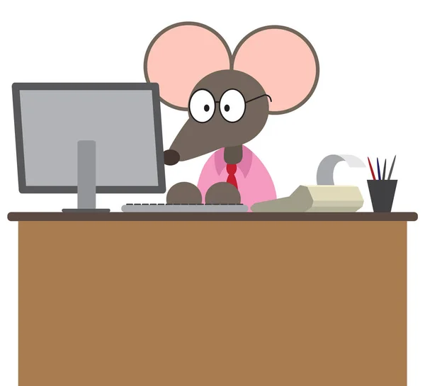 Souris comptable — Image vectorielle