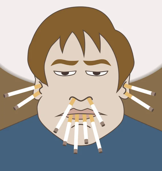 Problem Smoker — Stockvector