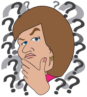 Woman Trying to Decide clipart