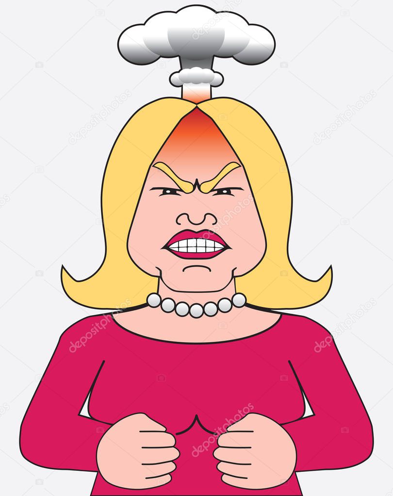 Angry Cartoon Woman