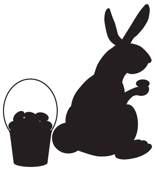 Easter bunny siluett — Stock vektor