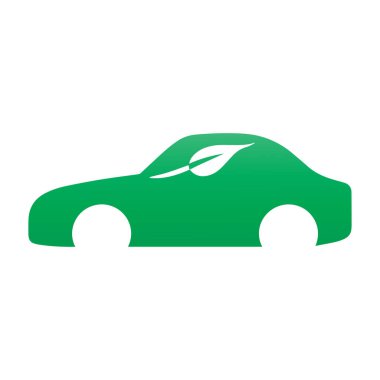 Çevre dostu otomotiv logosu tasarımı temiz enerji ve çevresel harmon gösteriyor
